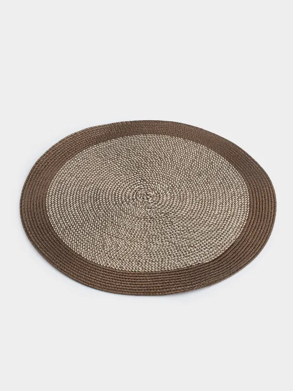 Placemat, 38 cm, polypropylene, round, beige-brown, Circle, image-3