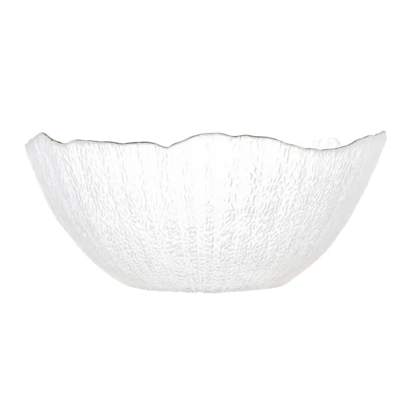 Deep dish, 25x10 cm, glass, with golden edging, Berg, image-1