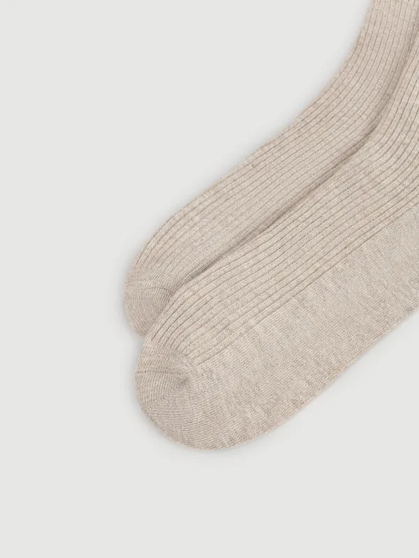 Women's socks, cotton / polyester, beige, Rubchik, image-3