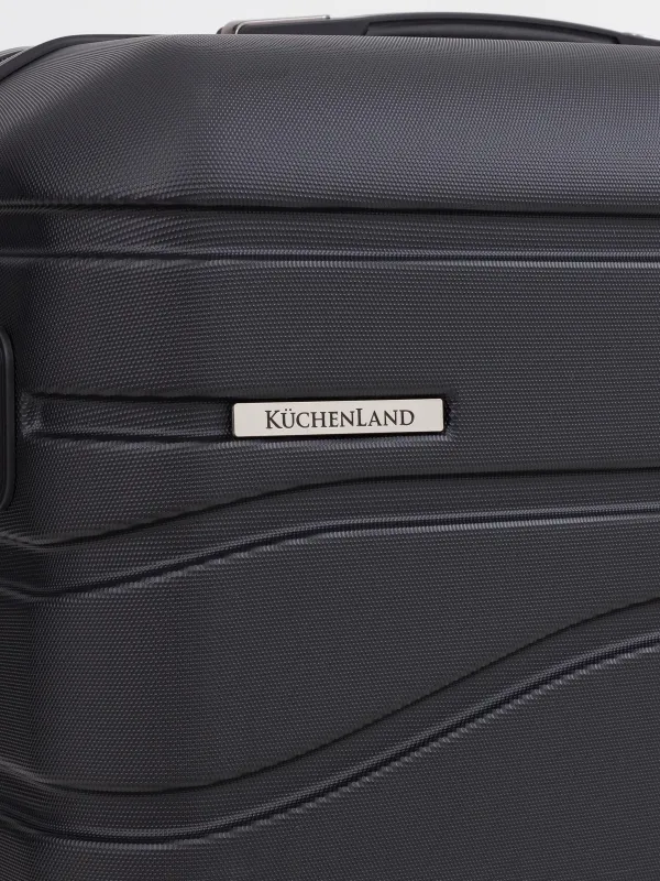 Suitcase L, 52x29x77 cm, 4.2 kg, with lock, plastic, black, Travel comfort, image-7