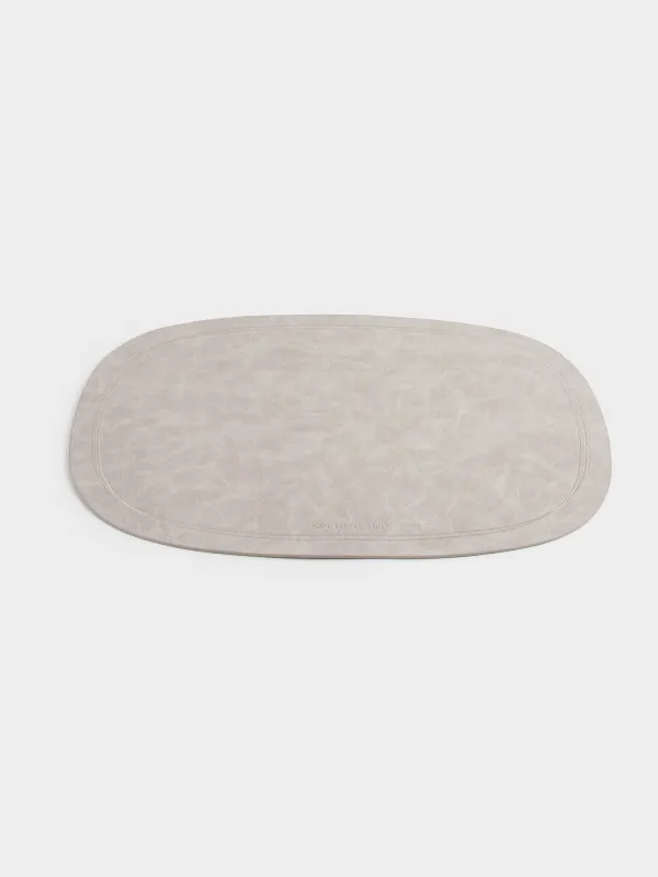 Placemat, 33x40 cm, PVC, shaped, light gray, Rock, image-1