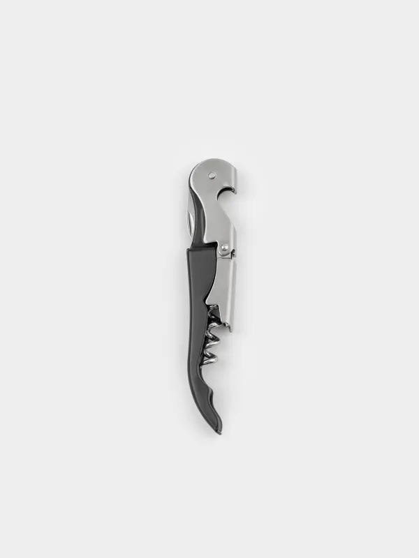 Waiter's knife, 12 cm, steel / plastic, black, Bar, image-0