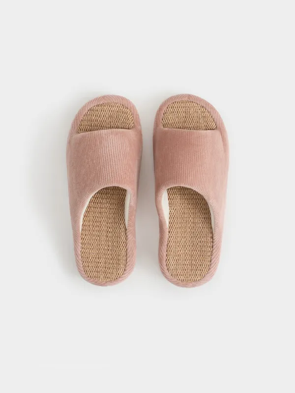 Slippers for women, home, p. 37-38, polyester/spandex, peach, Isla, image-1