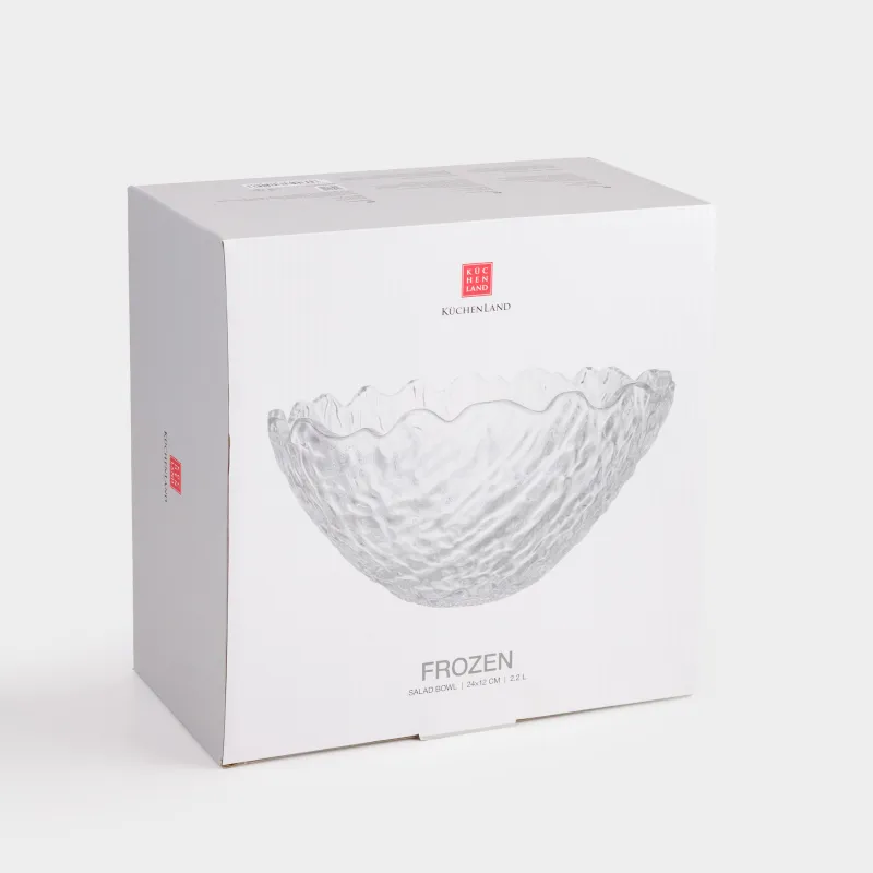 Salad bowl, 24x12 cm, 2,2 l, glass R, Frozen, image-3
