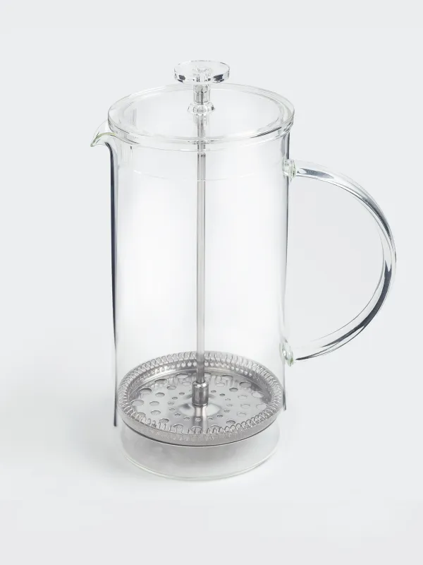 French press, 1 l, glass B / steel, Clear, image-1