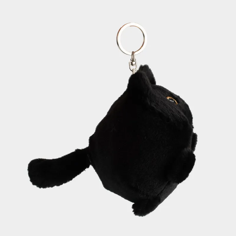 Keychain, 10 cm, Soft, Wind-up, polyester / Metal, Black, Cat, Cat night, image-1