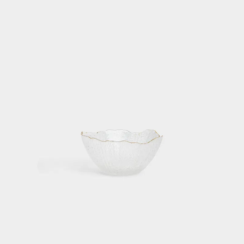 Bowl, 13x7 cm, 300 ml, glass, with golden edging, Berg