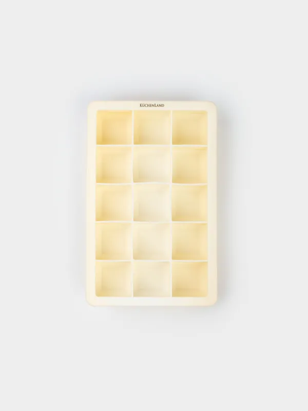 Ice mold, 18x12 cm, 15 otd, silicone, white, Soft kitchen, image-0