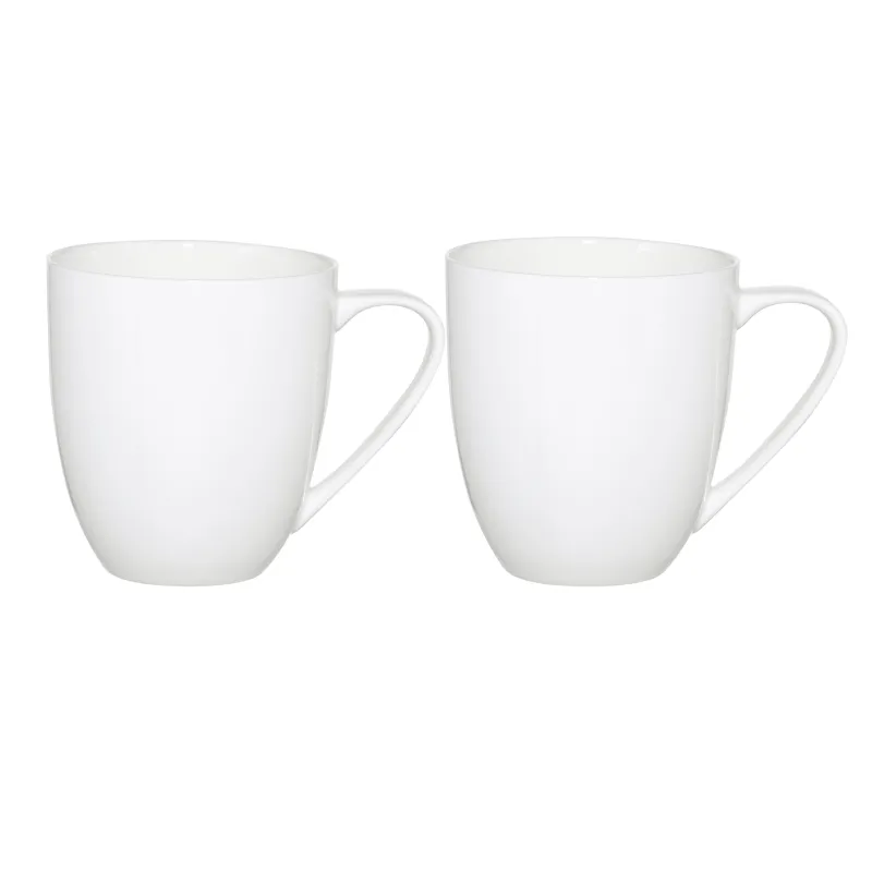 Mug, 450 ml, 2 pcs, porcelain F, white, Ideal white, image-0