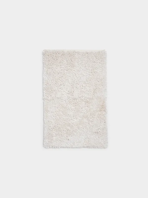 Mat, 50x80 cm, anti-slip, polyester, Milk, Fluff, image-0