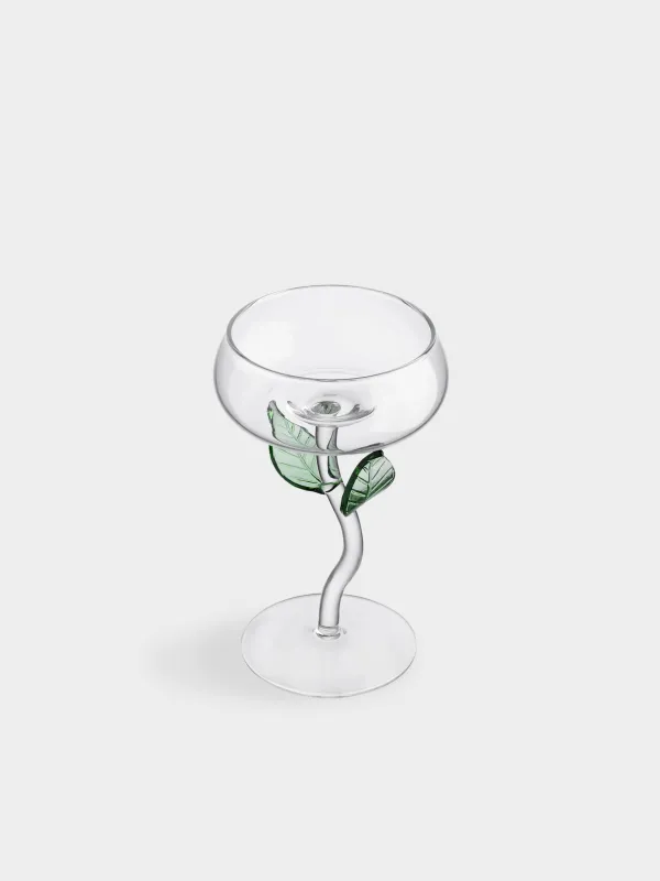 Drinking glass, 240 ml, glass B, Green leaves, Shape, image-2