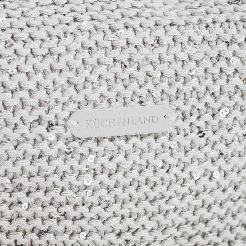 Cosmetic bag, 20x10 cm, cotton / plastic, silver-grey, Node, image-2