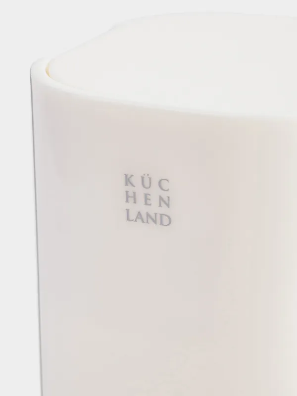 Liquid soap dispenser, 440 ml, plastic / acrylic, milky, Eleos, image-3