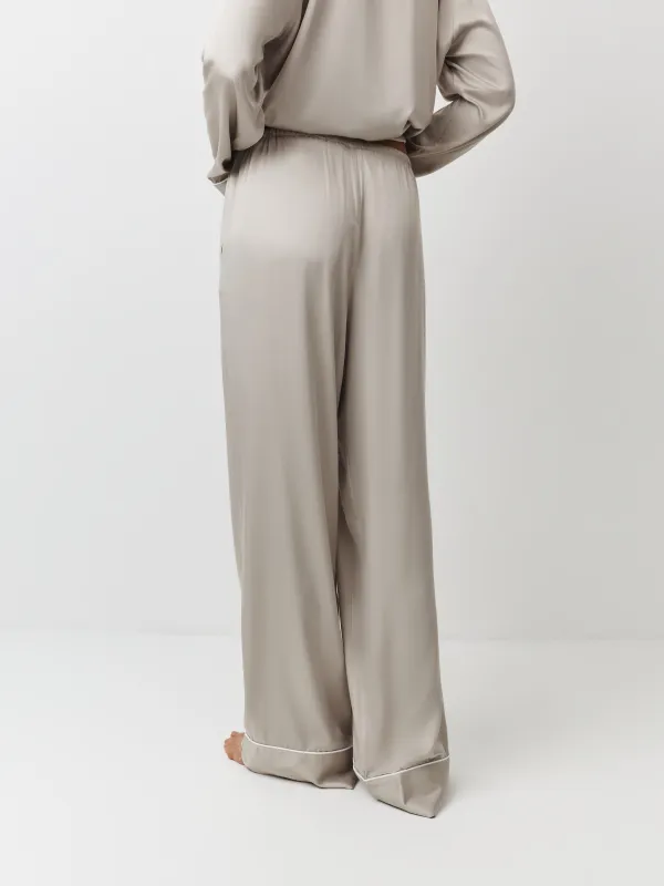 Women's trousers, homewear, size S, bamboo, beige, Debora, image-3