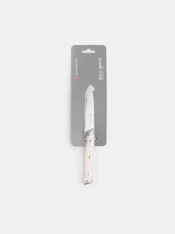 Paring knife, 9 cm, steel / plastic, white, Solo white, image-4
