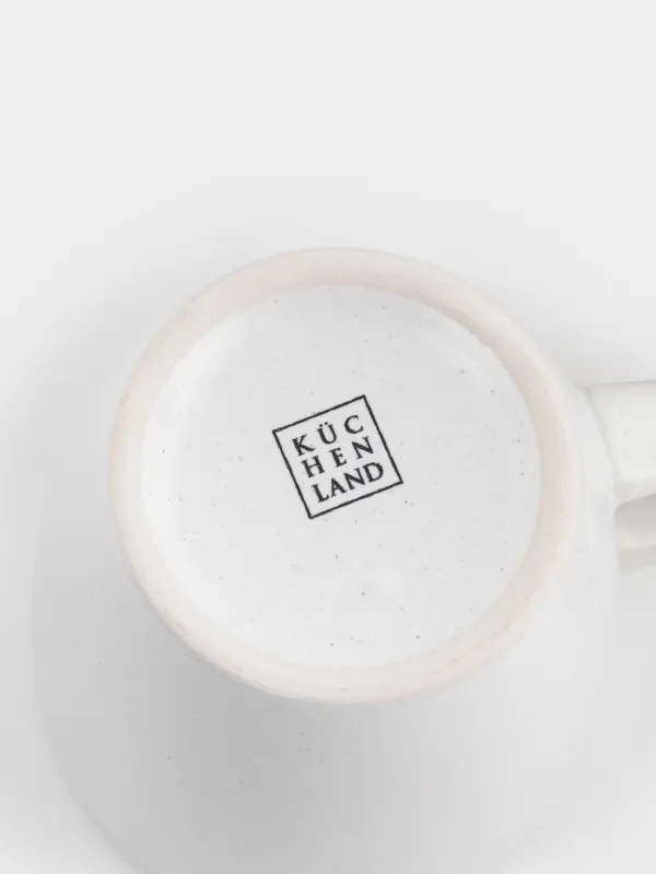 Mug, 470 ml, 2 pcs, ceramic, milky, speckled, Uneven edge, Demicile light, image-3