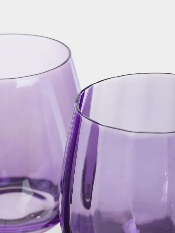 Glass, 10 cm, 450 ml, 2 pcs, glass, purple, Filo R color, image-4