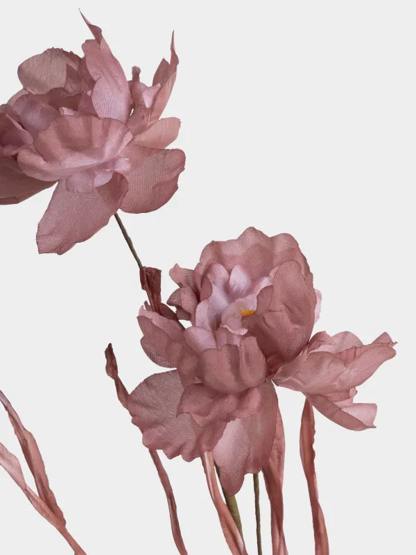 Decorative branch, 60 cm, polyester / plastic, Pink poppy, Poppy garden, image-2