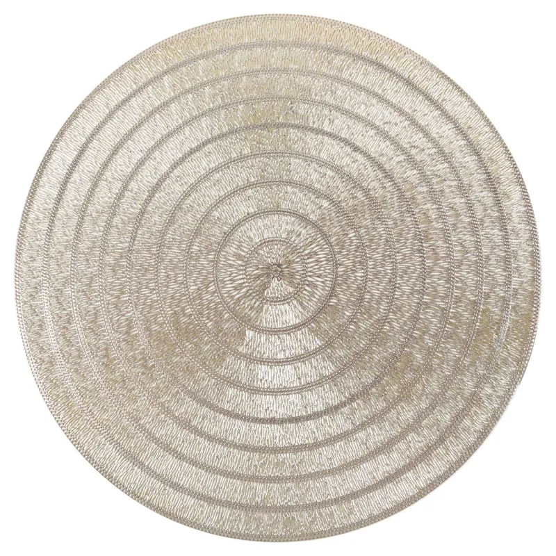 Napkin for appliances, 38 cm, PVC, round, golden, Patterns, Azhur