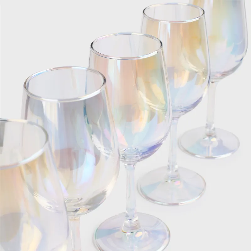 White wine glass, 320 ml, 6 pcs, glass, mother of pearl, Floyd polar, image-5
