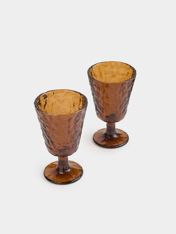 Drinking glass, 280 ml, 2 pcs, glass R, brown, Frozen, image-1