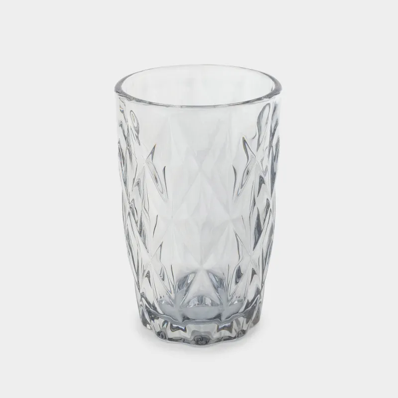 Glass, 12 cm, 340 ml, glass R, gray, Rhomb color, image-1
