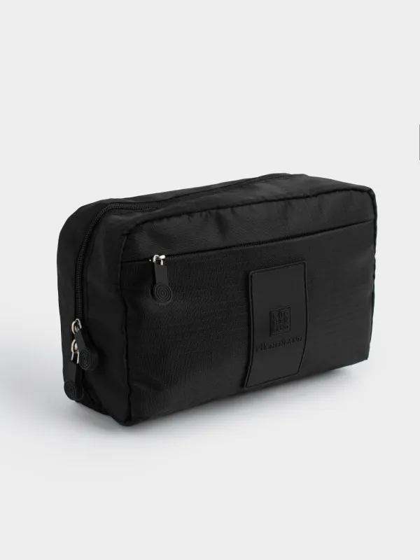 Travel cosmetic bag, 20x12 cm, polyester, black, Easy Travel, image-1