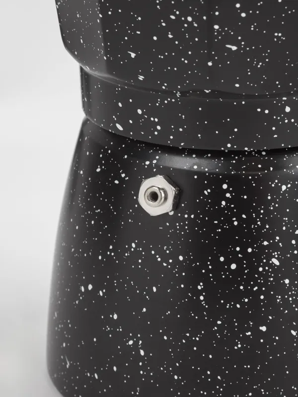 Geyser coffee maker, 300 ml, metal / plastic, black, speckled, Espresso, image-5