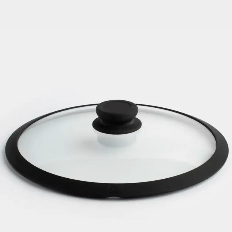 Lid, 28 cm, glass T / silicone, Solution accessory
