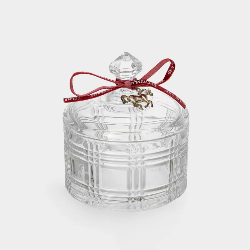 Storage container, 12x cm, 250 ml, with pendant, glass R, Horse, Zero