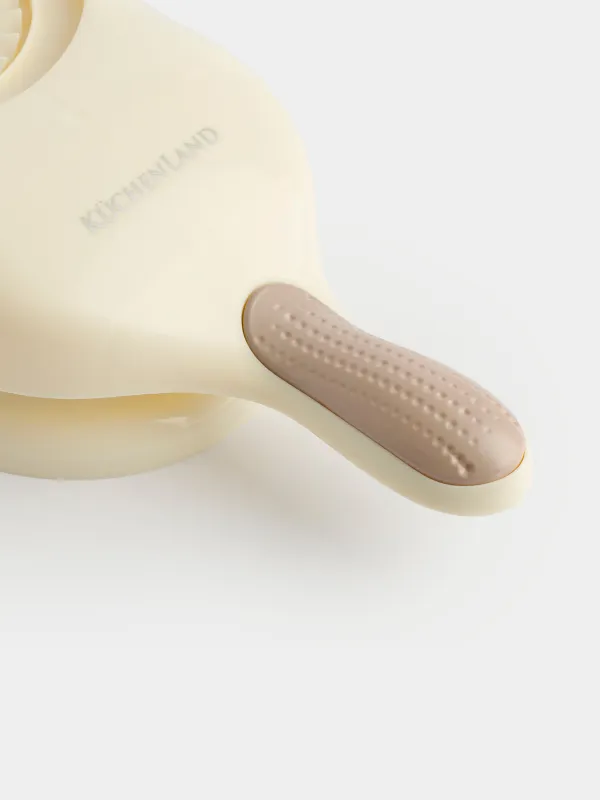 Dumpling mold, 25x10 cm, 2 in 1, with handle, plastic, beige, Bakery, image-2