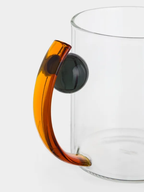 Mug, 380 ml, glass B, handle color, Ball, Benty-color, image-2
