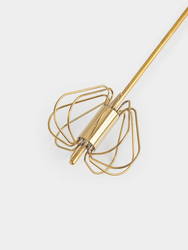 Rotating whisk, 26 cm, steel, golden, Device gold, image-2