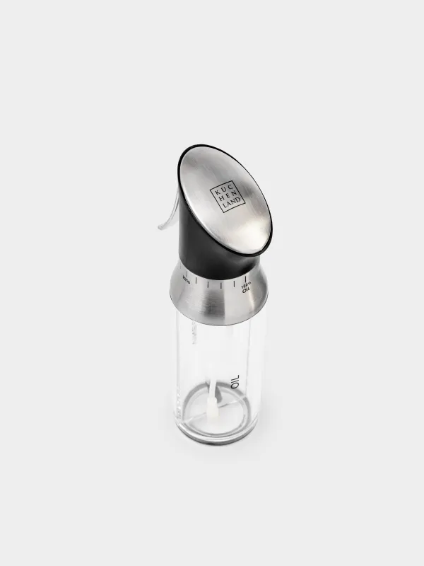 Oil and vinegar spray dispenser, 200 ml, 2 in 1, acrylic / steel, Black, Comfort, image-1