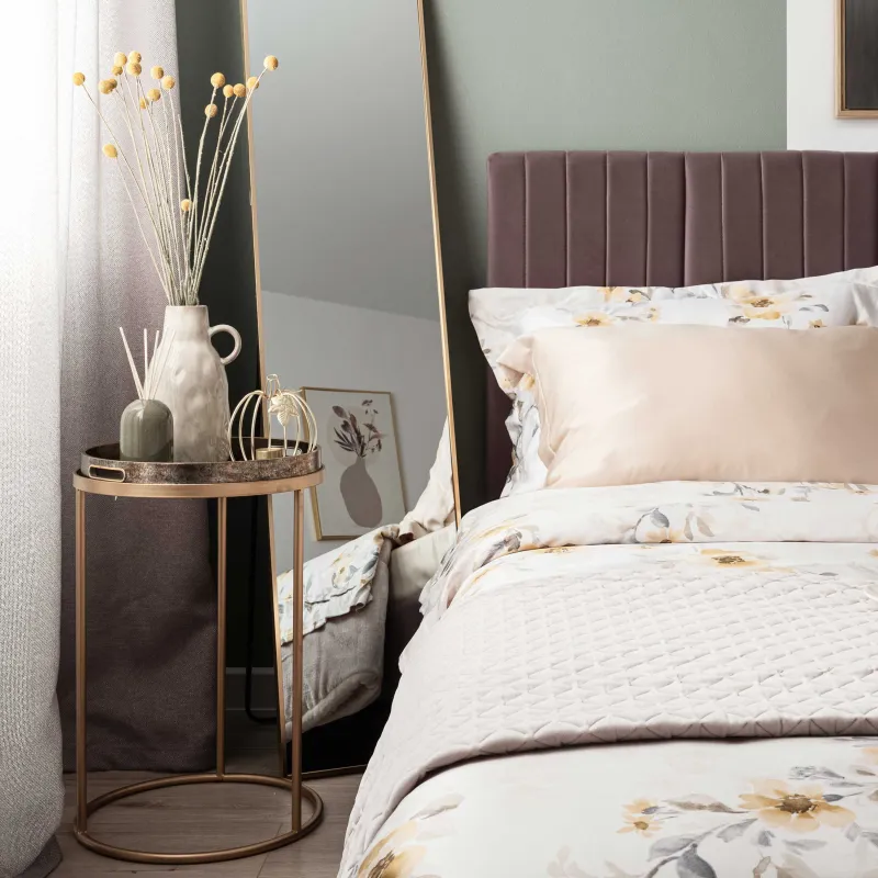 Tray stand, 54 cm, metal, round, gold, Trend, image-3