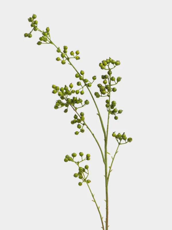 Decorative branch, 1 m, foam/plastic, Green berries, Balls decor, image-1