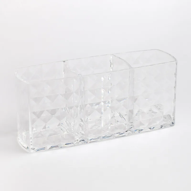 Cosmetics organizer, 19x8 cm, 3 compartments, plastic, Kandy