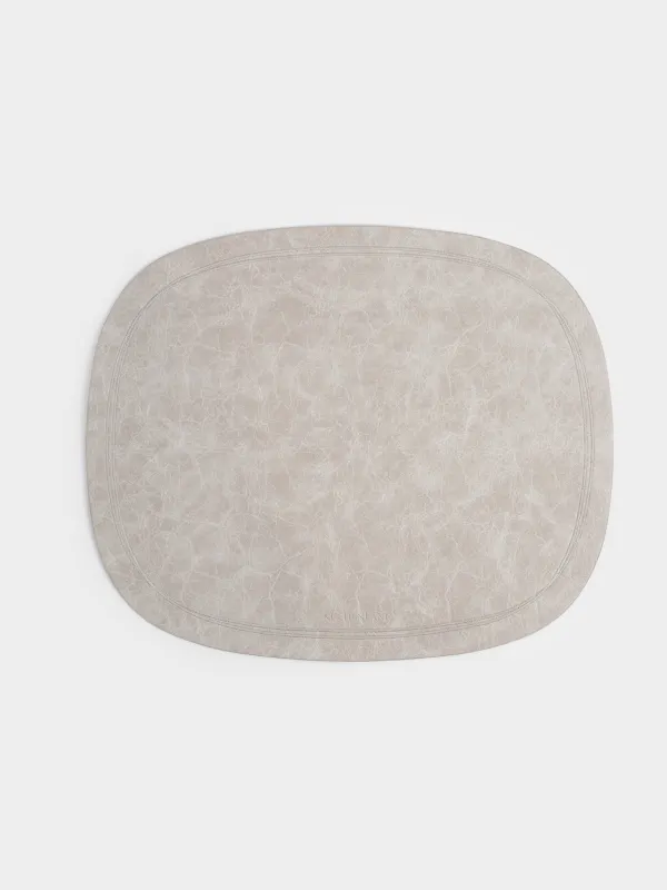 Placemat, 33x40 cm, PVC, shaped, light gray, Rock, image-0