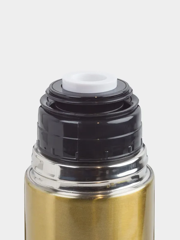 Set for drinks, 2 persons, 3 items, travel, thermos 750 ml, steel / plastic, golden, Classic gold, image-3