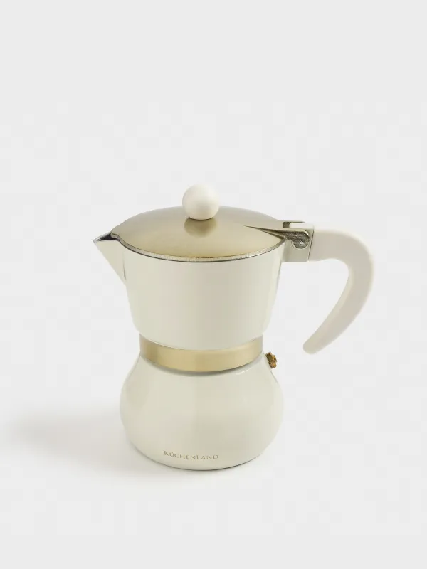 Geyser coffee maker, 300 ml, aluminum / plastic, beige-gold, Laneri, image-2