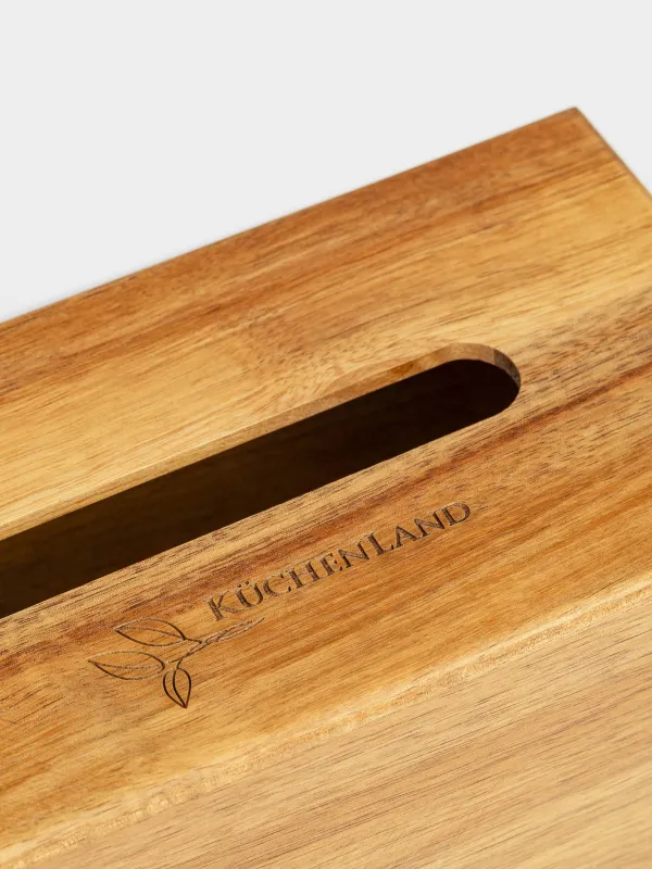 Paper napkin box, 24x12 cm, wood, Eco home, image-2