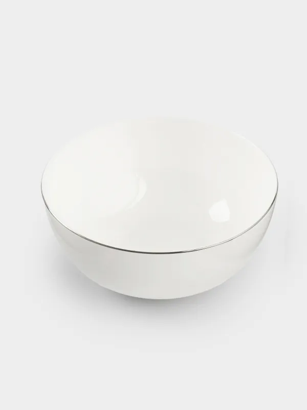 Salad bowl, 15x7 cm, 700 ml, porcelain F, white, Ideal silver, image-2