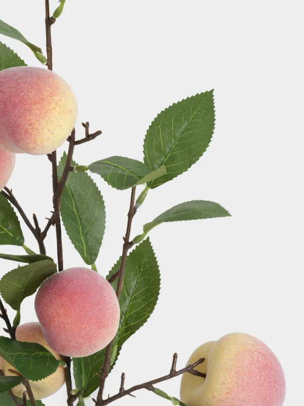 Decorative branch, 95 cm, foam/polyester, Peach, Fruit decor, image-3