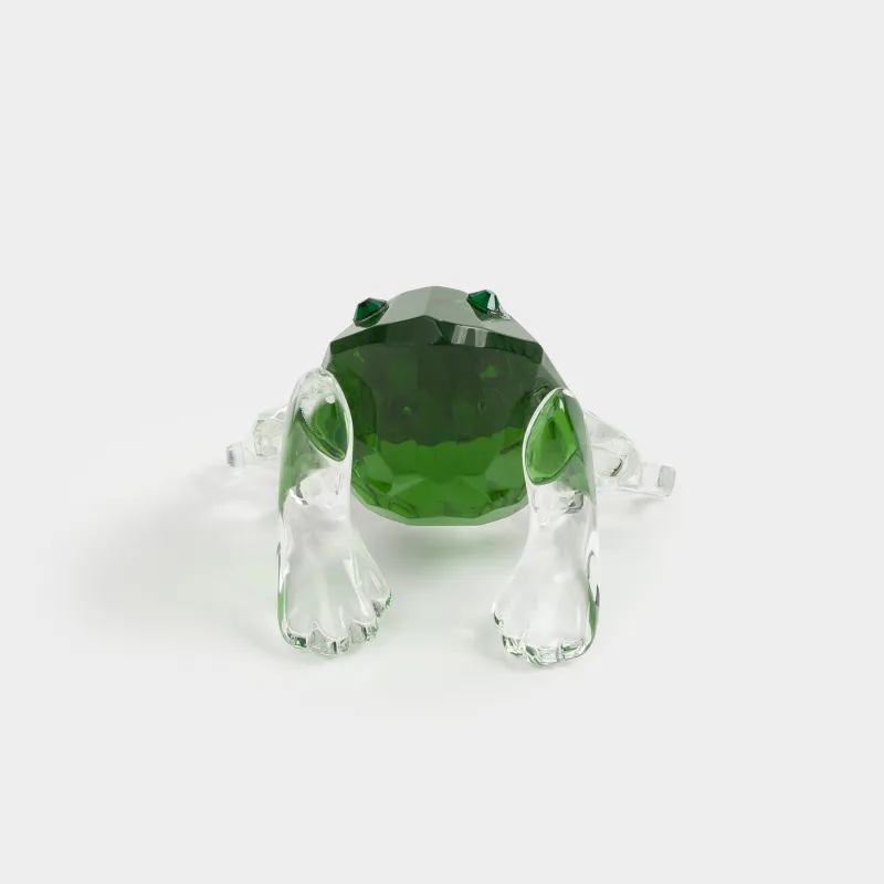 Statuette, 5 cm, glass, green, Frog, Vitreous, image-5