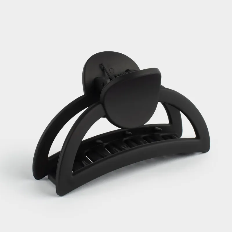 Hair clip, 9 cm, plastic, black, Crab, Basic