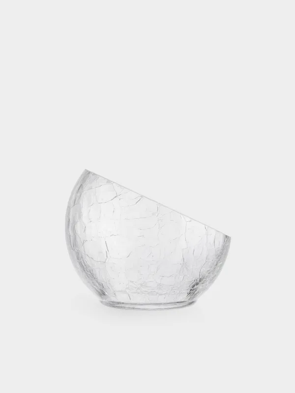 Candy bowl, 12x15 cm, glass, Craquelure, Ice, image-6