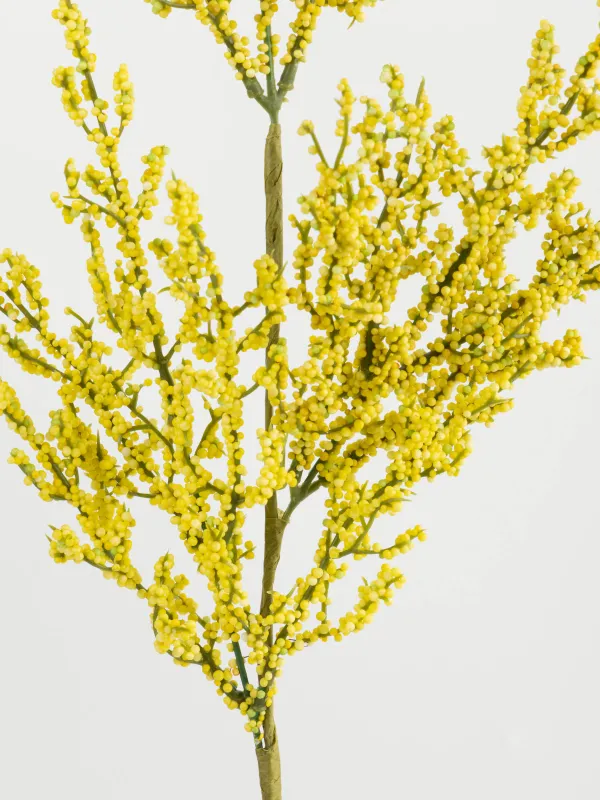 Decorative branch, 78 cm, foam/metal, Yellow berries, Flower garden, image-2