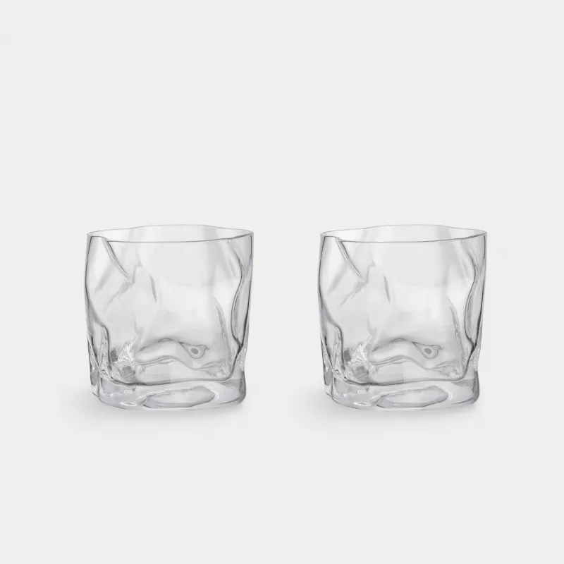 Drinking glass, 8 cm, 245 ml, 2 pcs, glass, Slalom