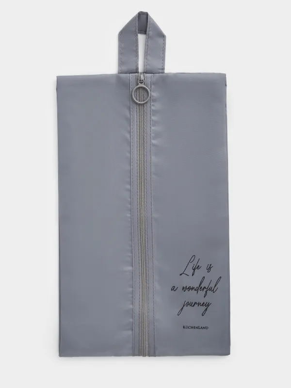 Shoe organizer, 34x20 cm, twill, grey, Travel comfort