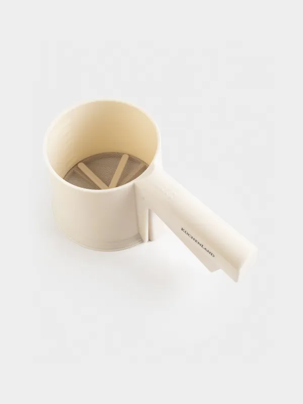 Mechanical sieve, 21x10 cm, with long handle, plastic / steel, steel, dairy, Bakery, image-2